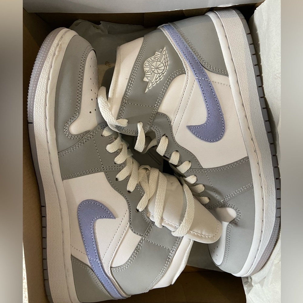 Jordan 1 mid Wolf grey aluminum (W)